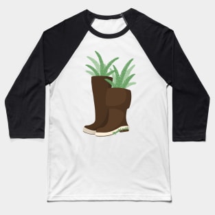 Deer Fern Rain Boots Baseball T-Shirt